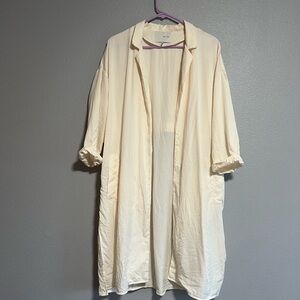 OAK + FORT Cream Open Cardigan